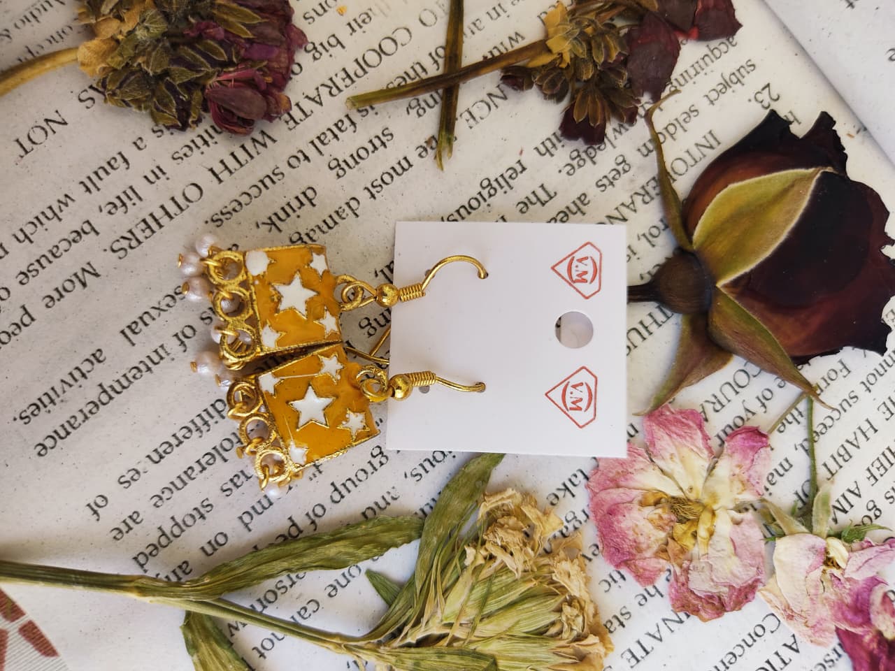 Star Pearl Dangle Earings