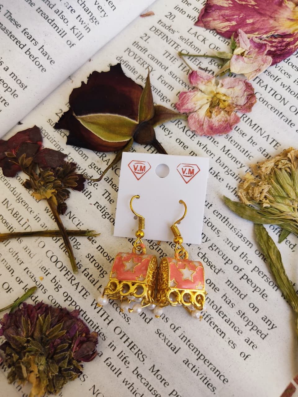 Star Pearl Dangle Earings