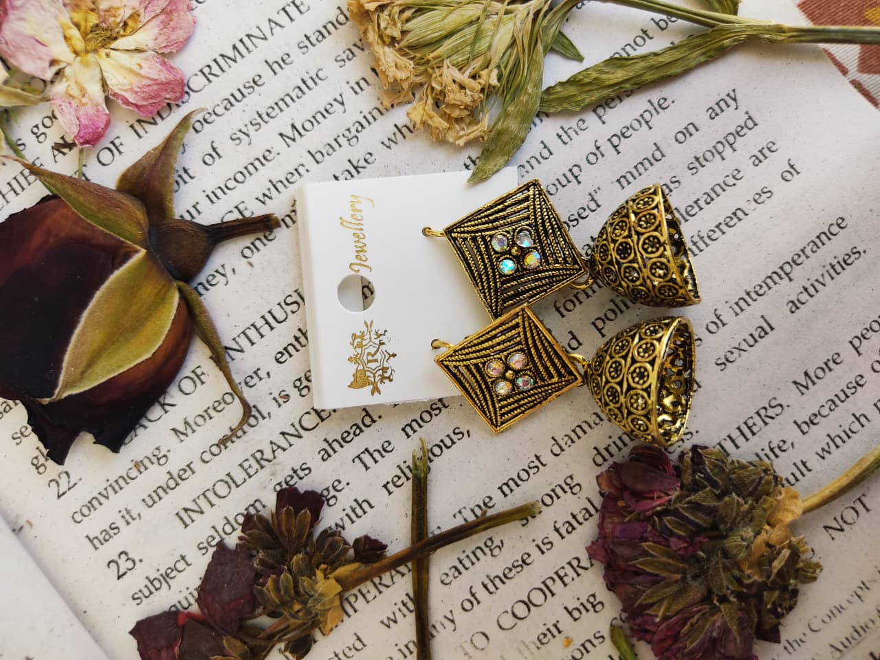 Antique Engraved Jumka