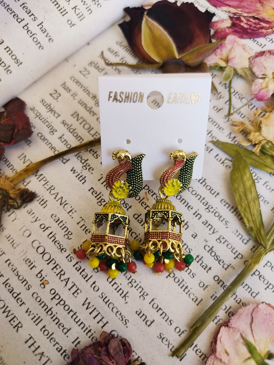 Meenakari Style Jumka